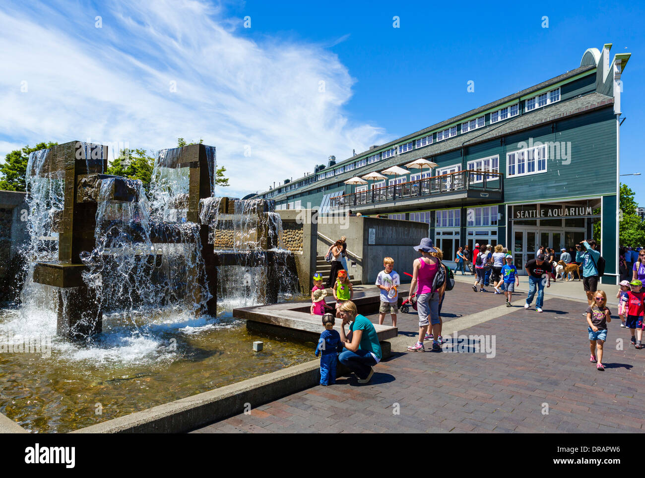 L'Aquarium di Seattle sul lungomare a Alaskan Way, Seattle, Washington, Stati Uniti d'America Foto Stock