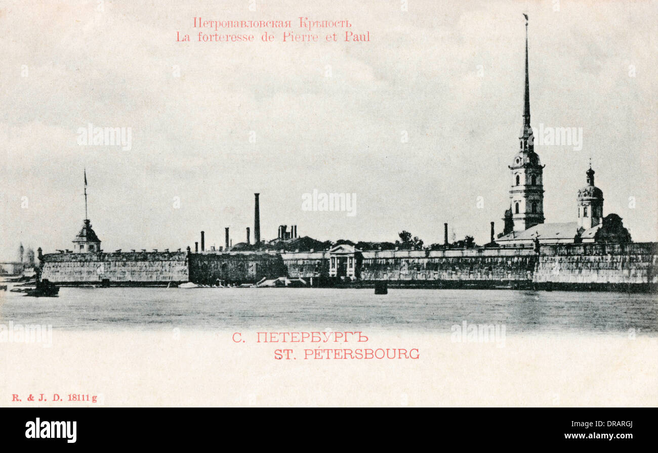 St la Fortezza di Pietro e Paolo e la Cattedrale di San Pietroburgo Foto Stock