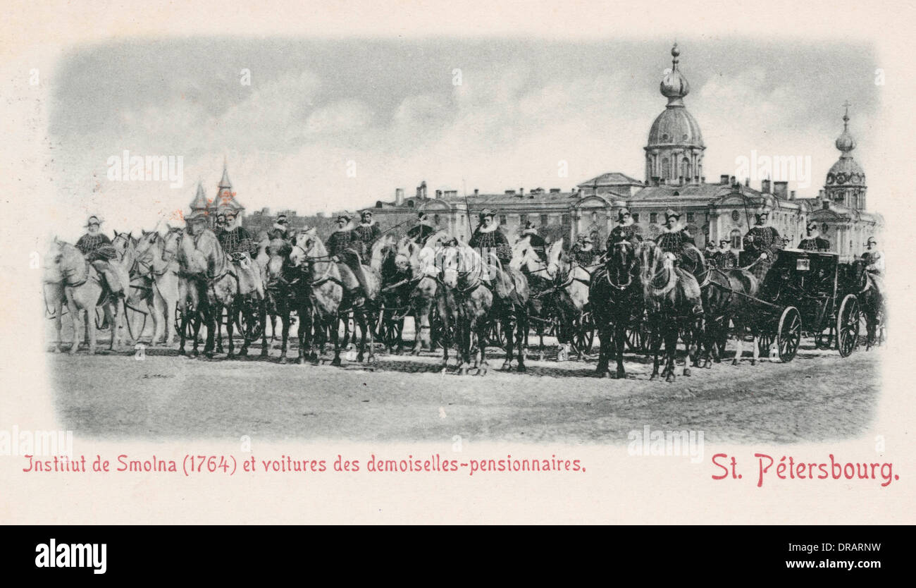 Istituto Smolny, San Pietroburgo, Russia Foto Stock