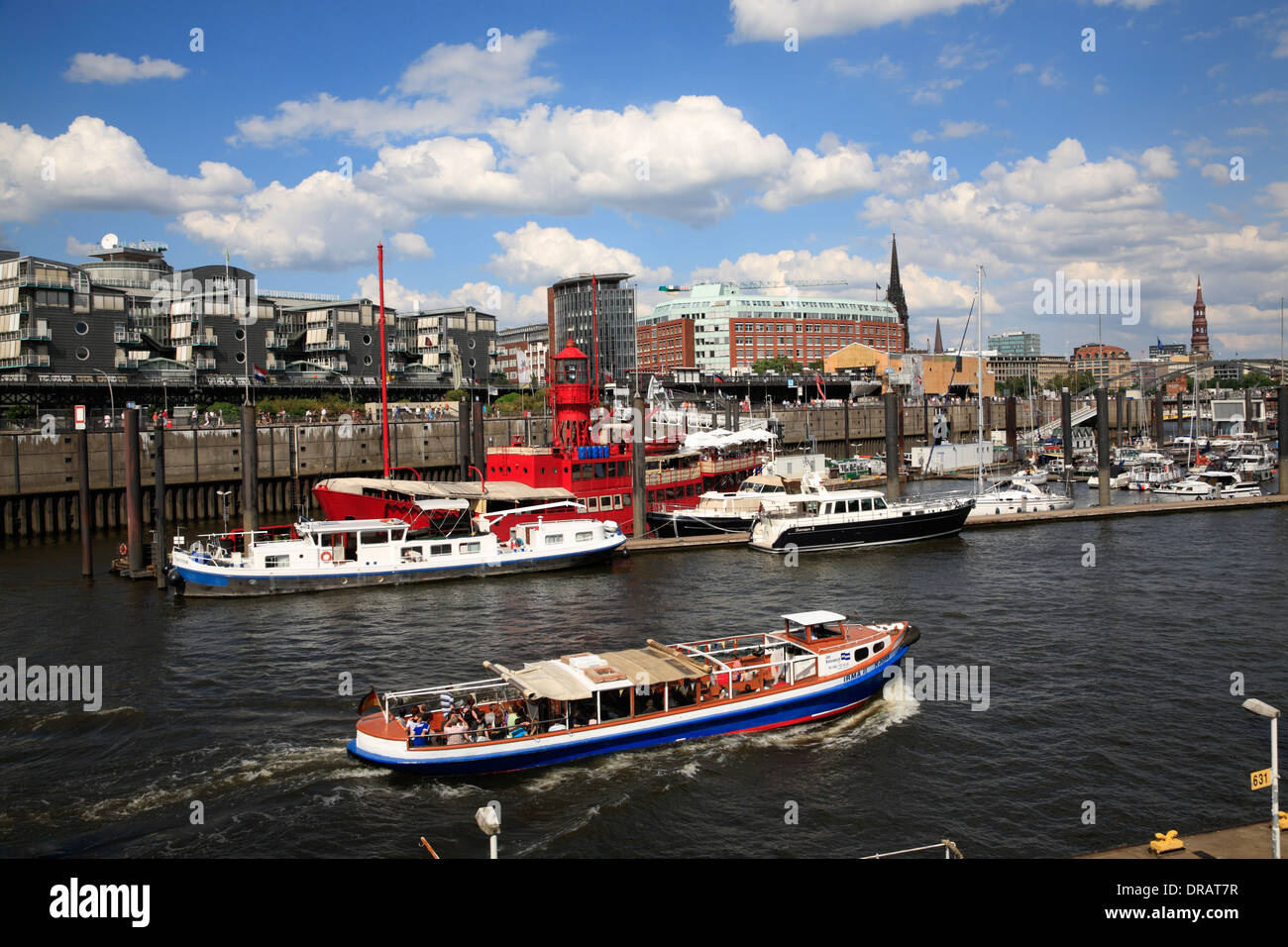 Porto di andata e ritorno, nave dal porto di Amburgo, Germania, Europa Foto Stock