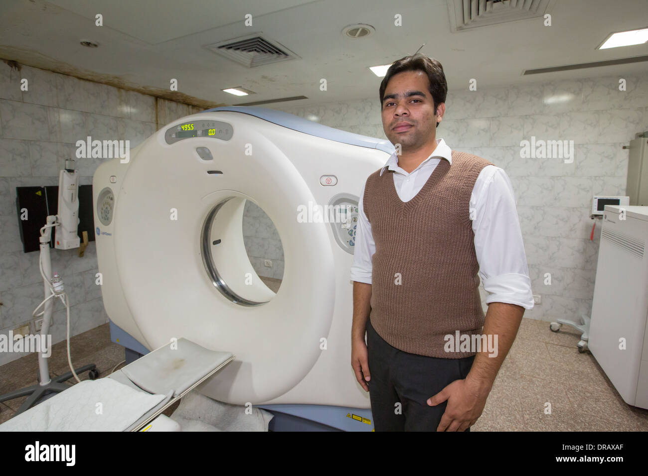 Scanner TC nella specializzazione oncologica ospedale. Foto Stock