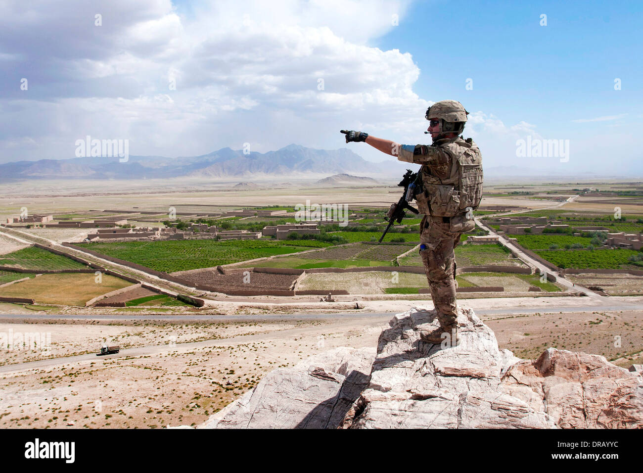 Stati Uniti Soldato dell'esercito in Afghanistan Foto Stock