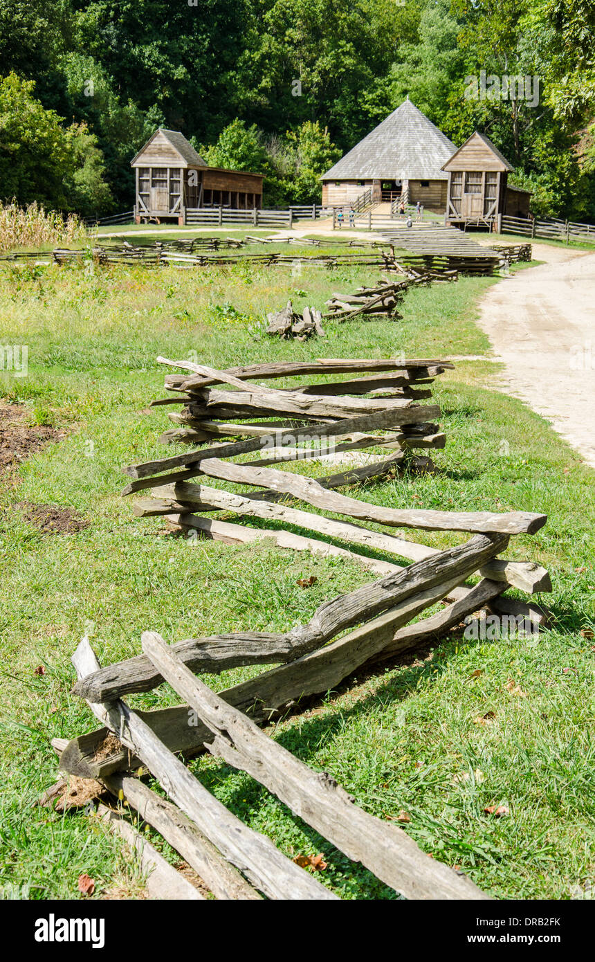 La Fattoria di Pioneer a Mount Vernon Foto Stock