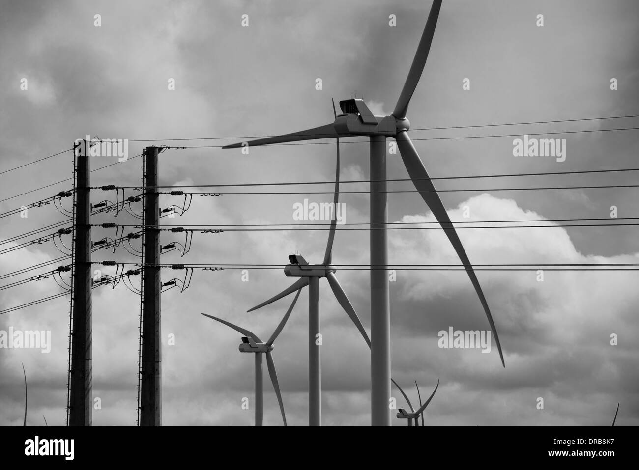 Vento generatori di elettricità a Macurthur, Victoria, Australia, la più grande fattoria eolica nel sud del mondo nel 2014 Foto Stock