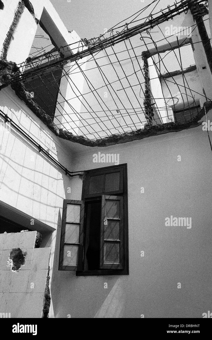 Rotto scoperchiata house, il Malabar Hill, Mumbai, Maharashtra, India, 1978 Foto Stock