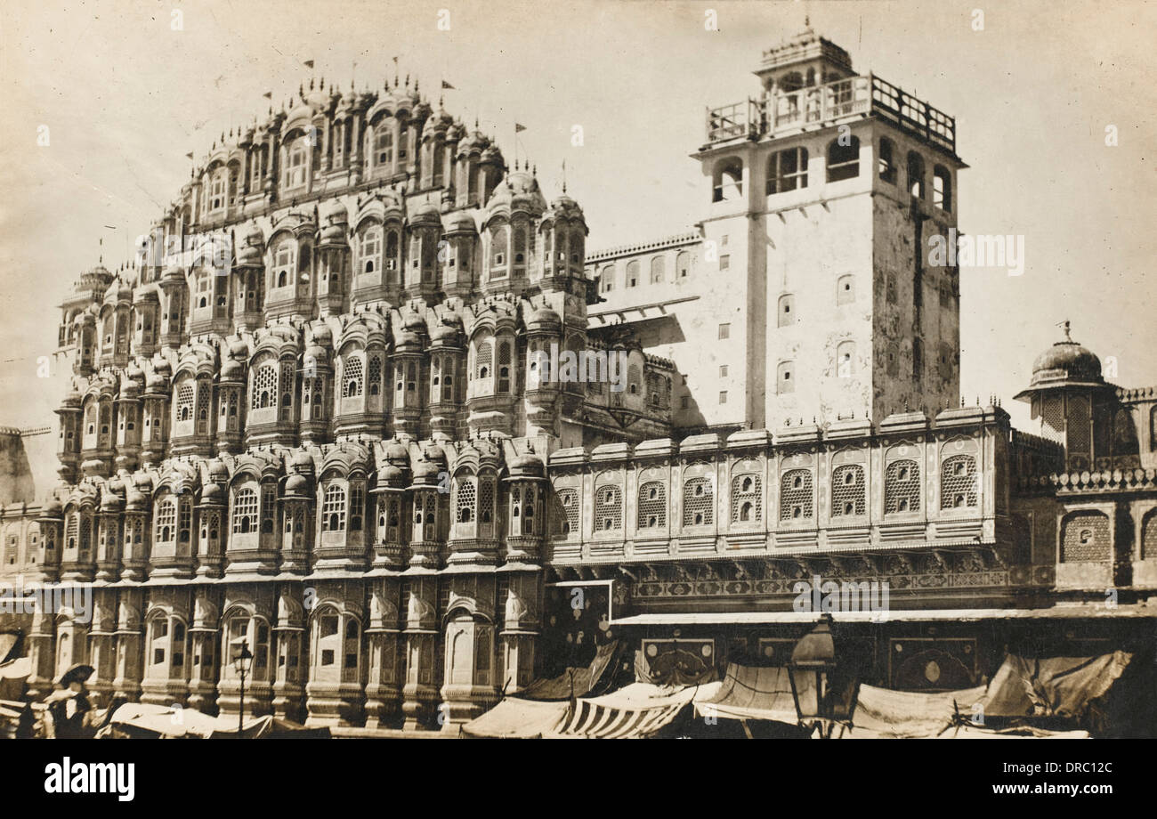 India, Jaipur - Hawa Mahal Foto Stock