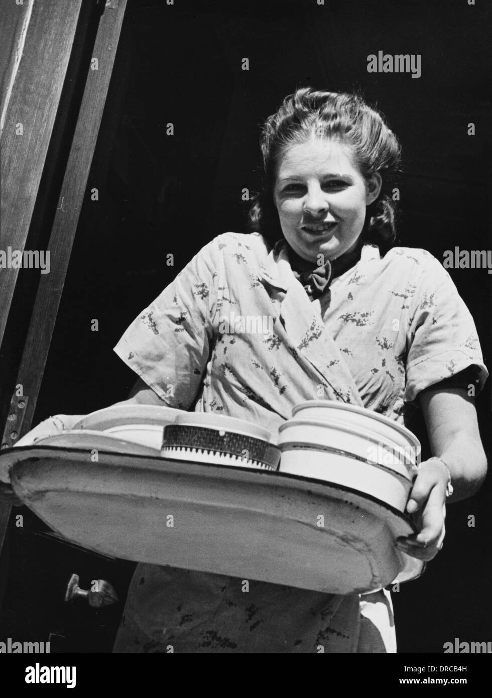 Preparazione dei rifugiati durante la seconda guerra mondiale Foto Stock