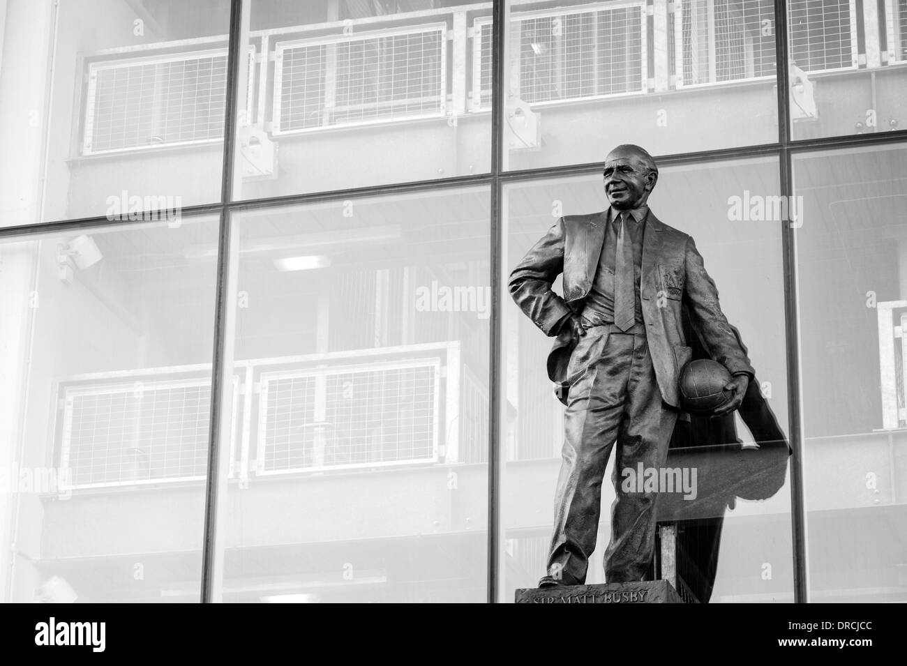 Sir Matt Busby. Old Trafford. Foto Stock