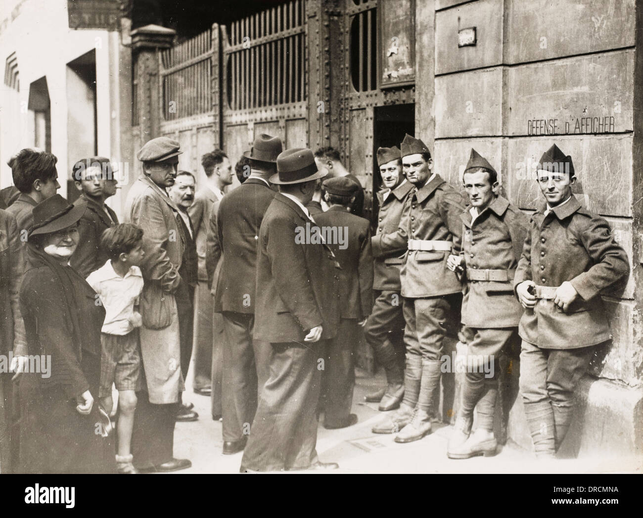 Mobilitazione francese durante la seconda guerra mondiale Foto Stock