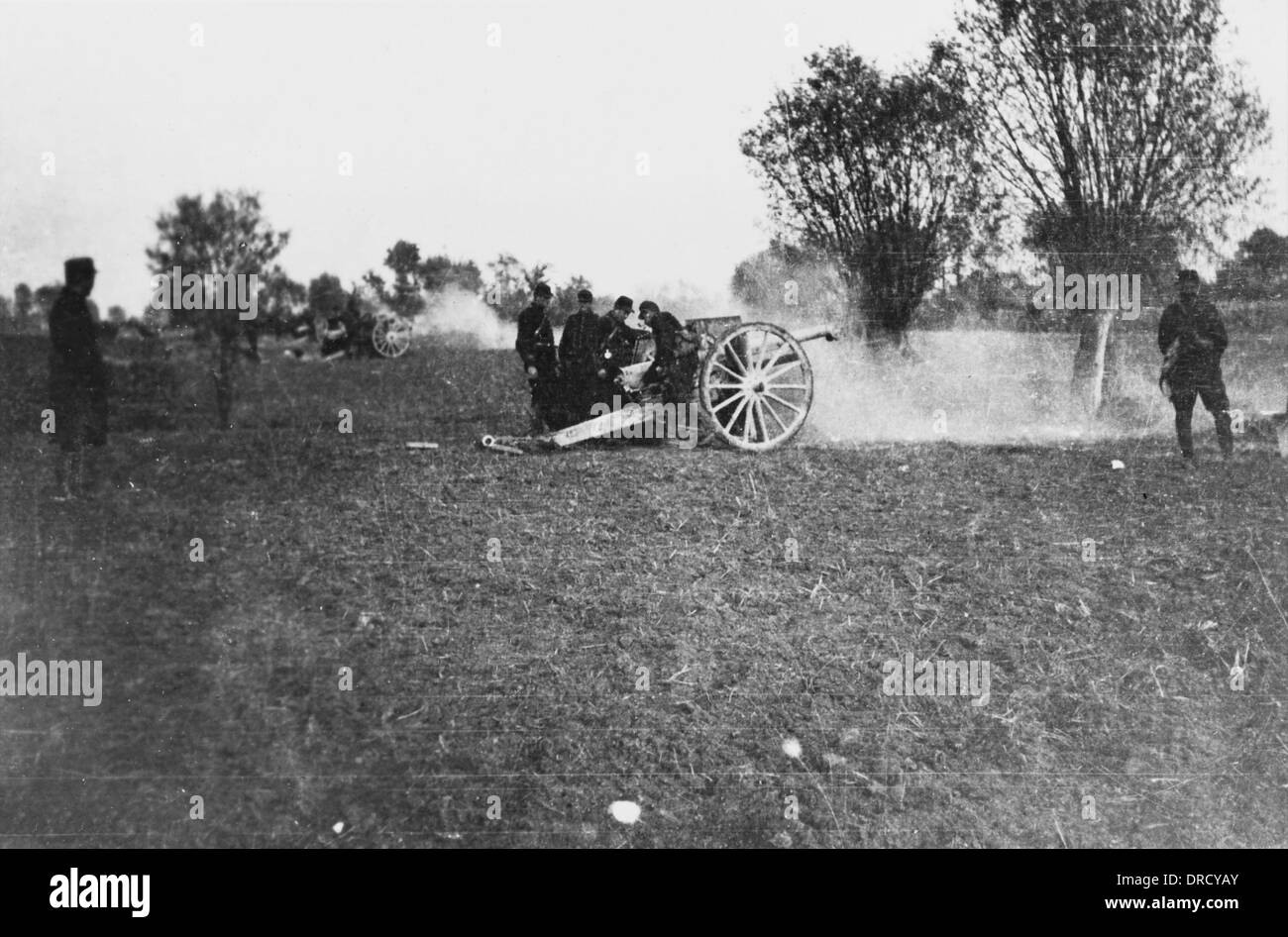 Artiglieria francese WWI Foto Stock