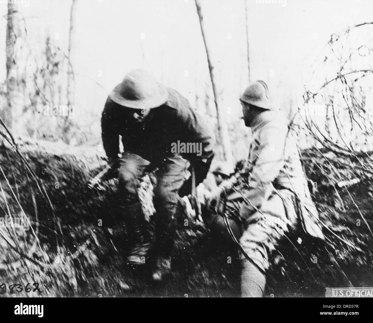 Pattuglia di fanteria WWI Foto Stock