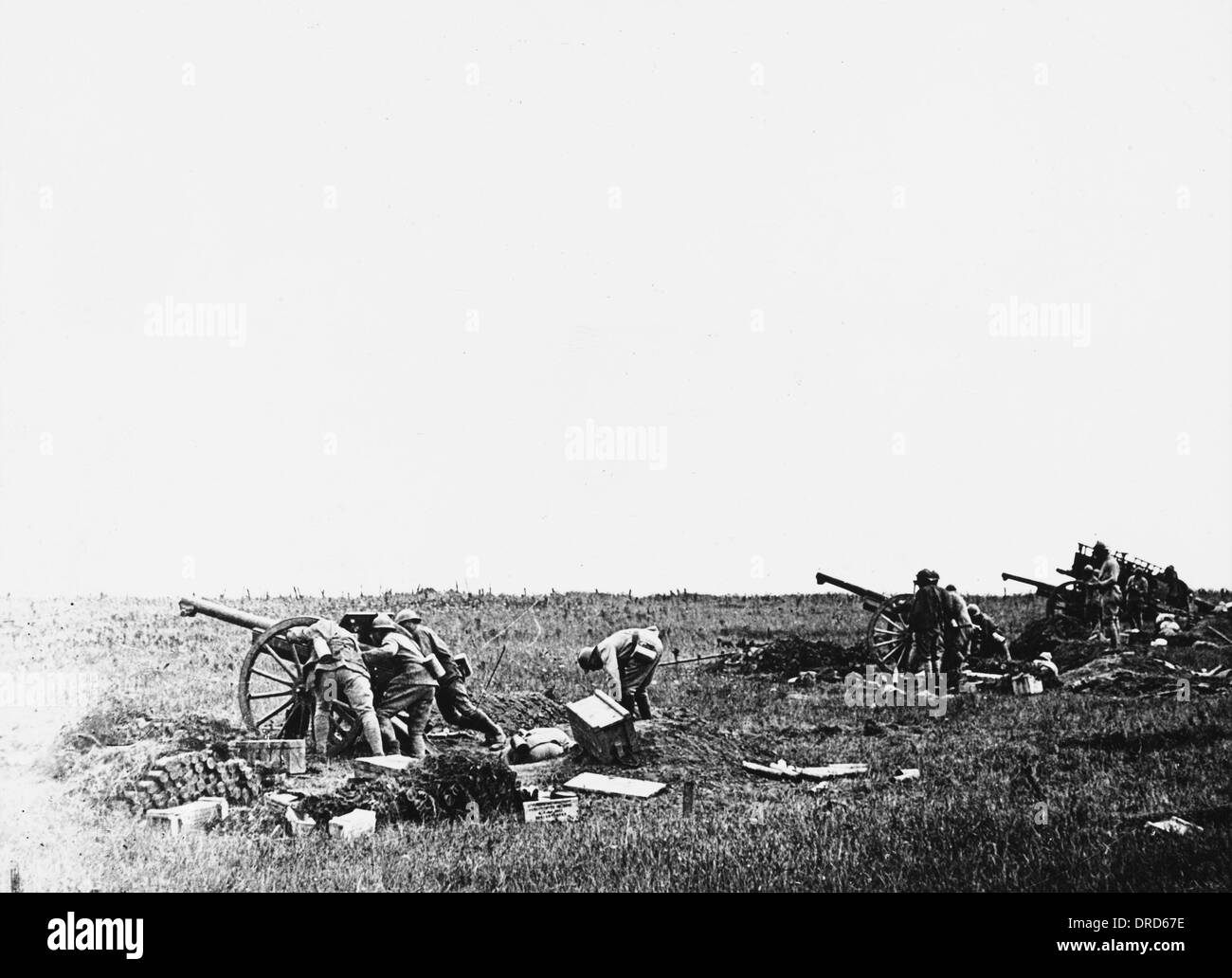 Artiglieria francese WWI Foto Stock