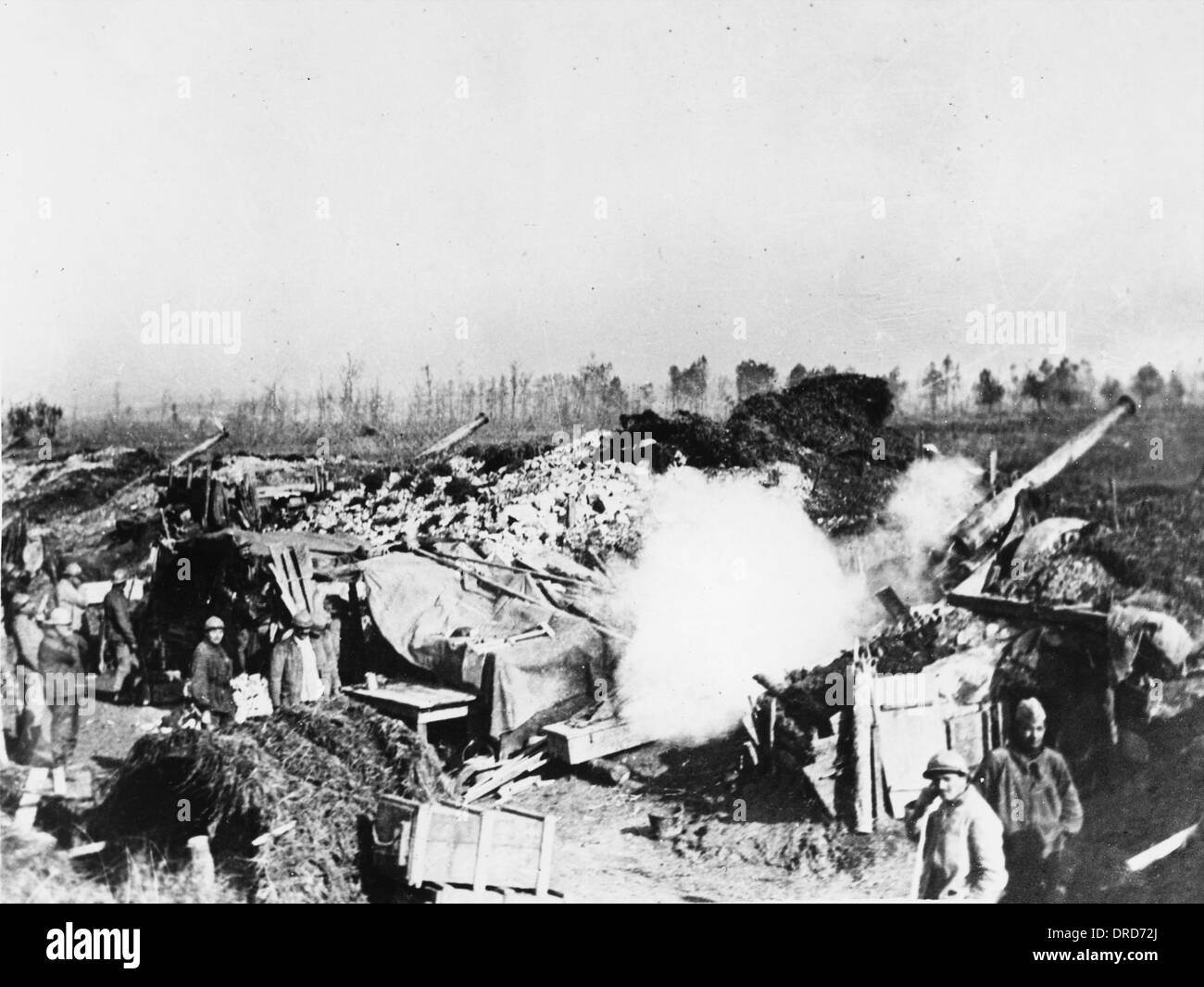 Artiglieria francese WWI Foto Stock