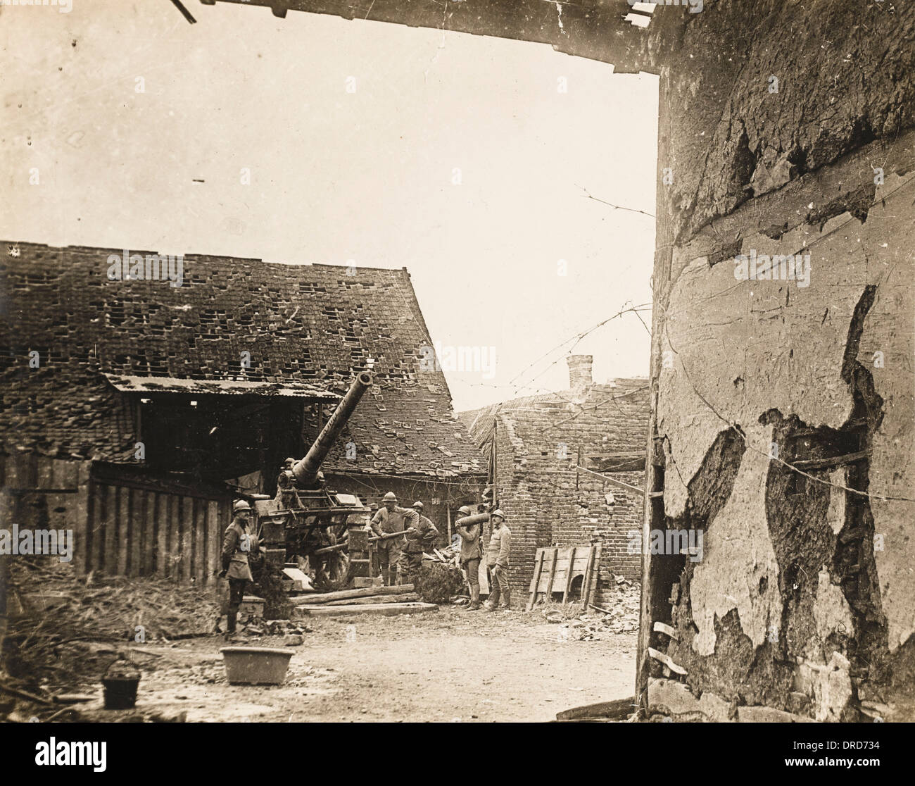Artiglieria francese WWI Foto Stock