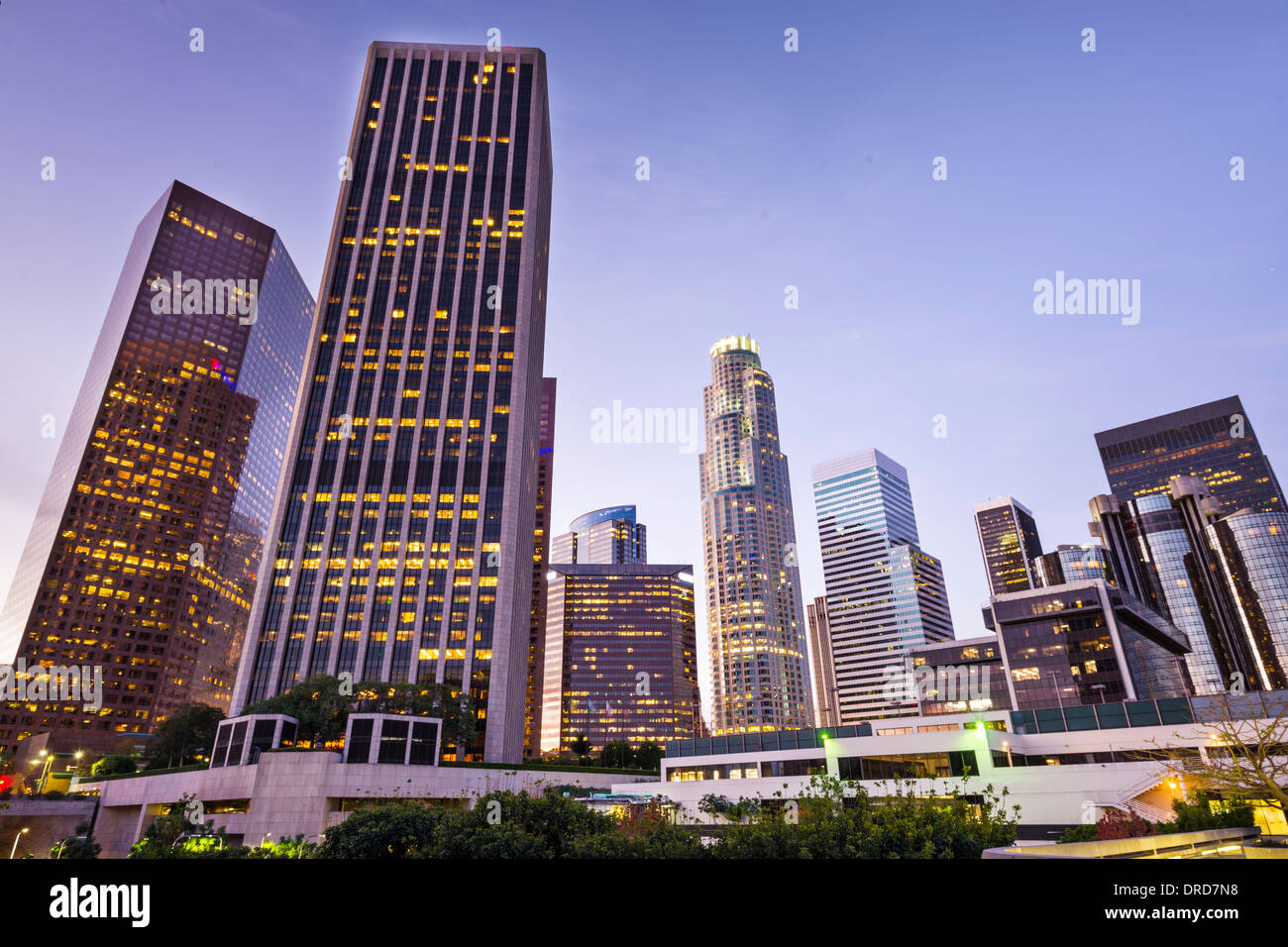Los Angeles, California, USA la mattina presto il centro città. Foto Stock