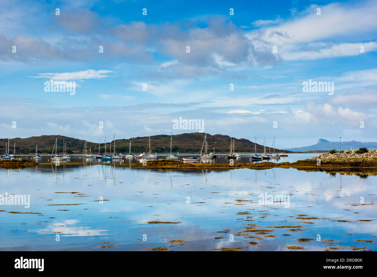 Seascape, Arisaig marina, Locharbar, Scozia. Foto Stock