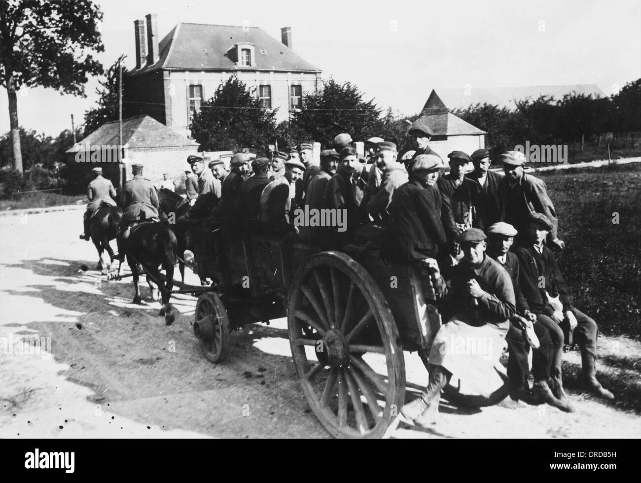 Contadini francesi della PRIMA GUERRA MONDIALE Foto Stock