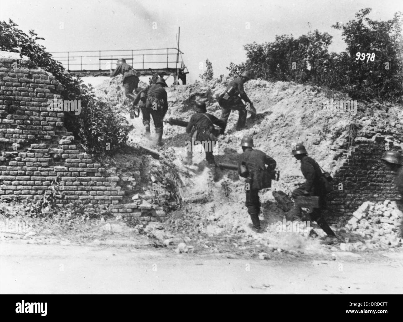 Il tedesco pistole di macchina WWI Foto Stock