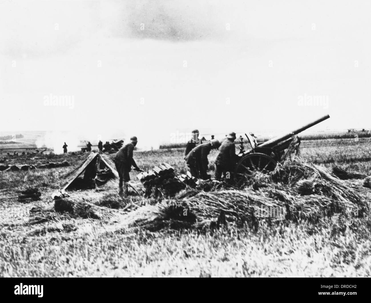 Artiglieria tedesca della prima guerra mondiale Foto Stock