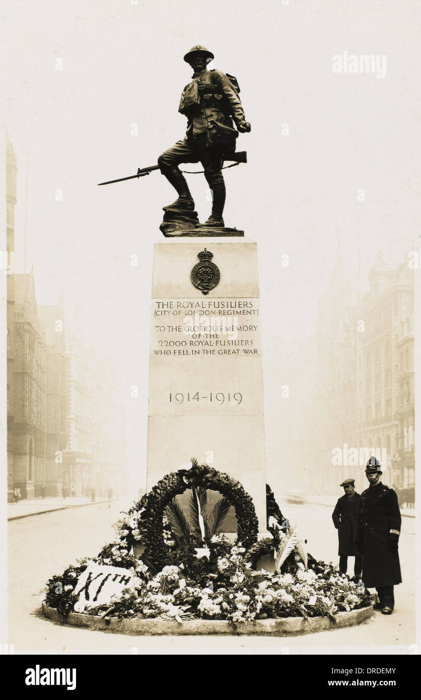 Monumento al Royal Fusiliers, High Holborn, Londra Foto Stock