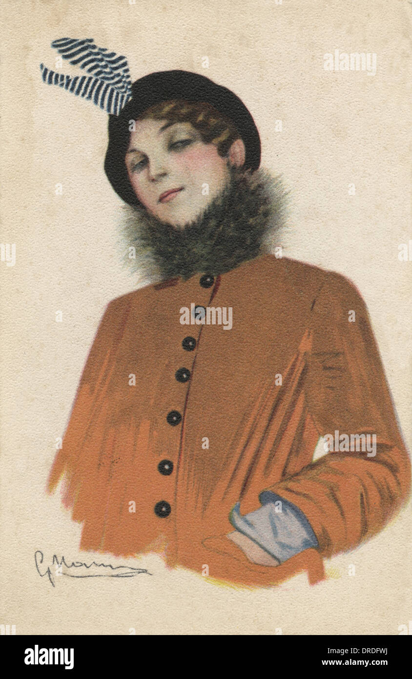 Attraente ed elegante ragazza italiana Foto Stock