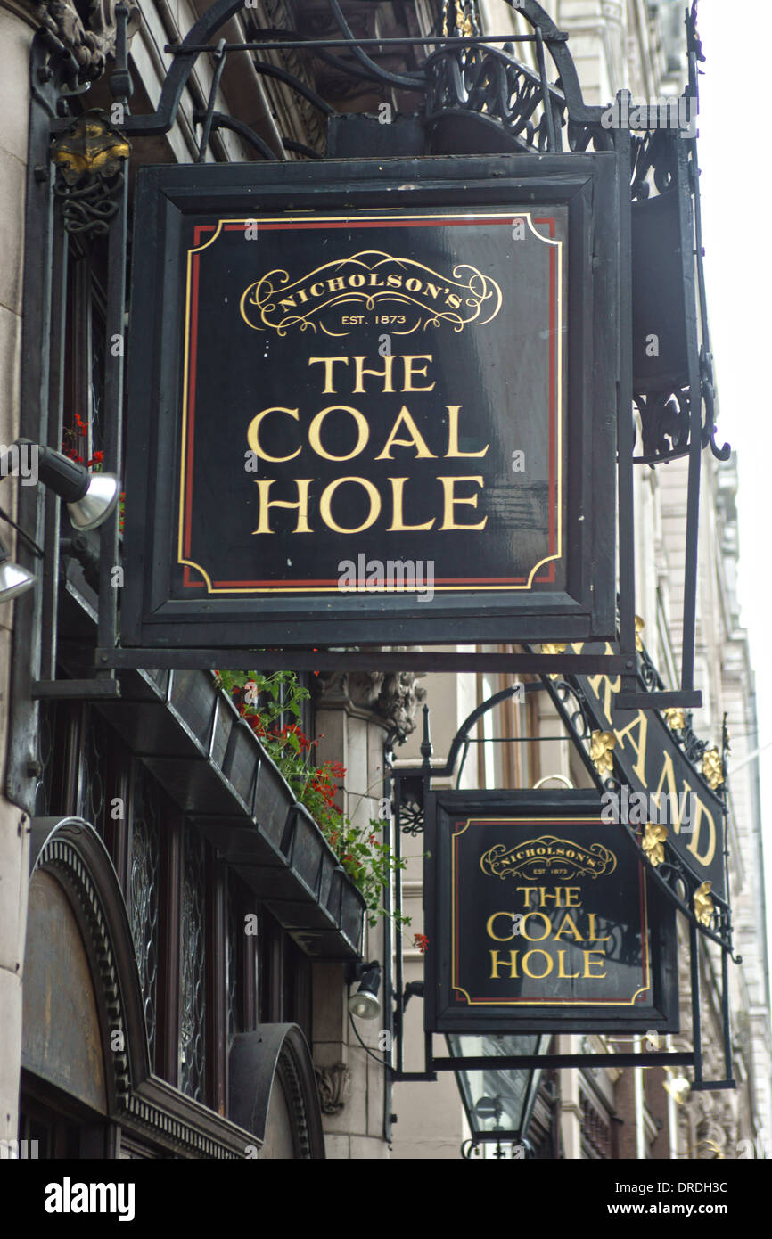 Foro di carbone pub sign The Strand Londra Foto Stock