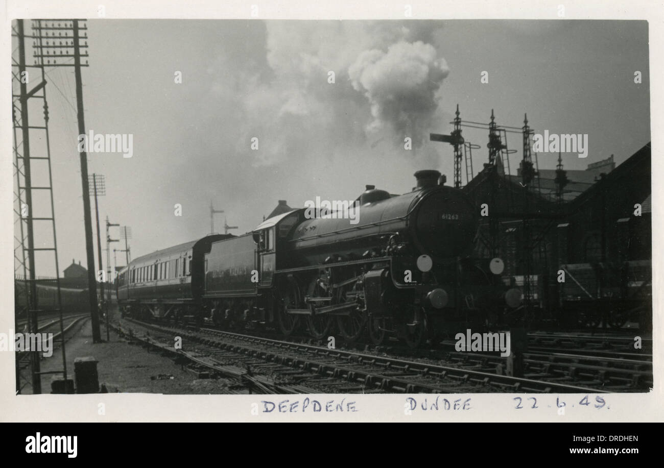 Il treno a vapore 'Deepdene' a Dundee Foto Stock