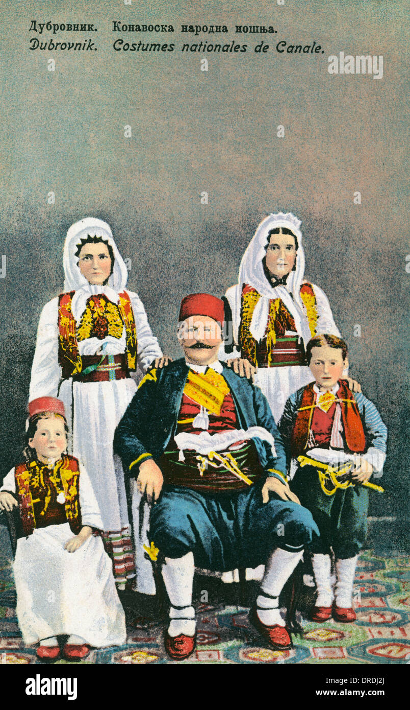 Croato costume nazionale - Dubrovnik Foto Stock