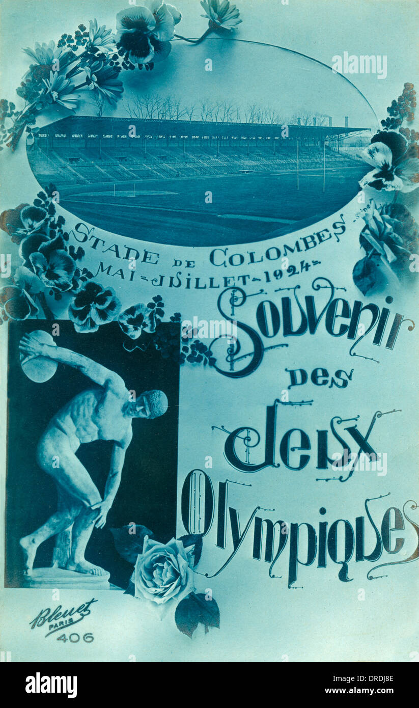 Giochi olimpici - Paris - 1924 Foto Stock