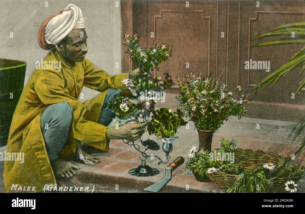 Giardiniere indiano Foto Stock