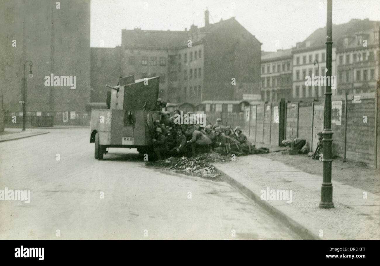 Rivolta spartacista, Berlino - 1919 Foto Stock