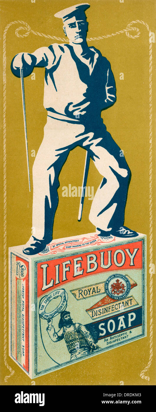 Pubblicità per salvagente soap (1/2) Foto Stock