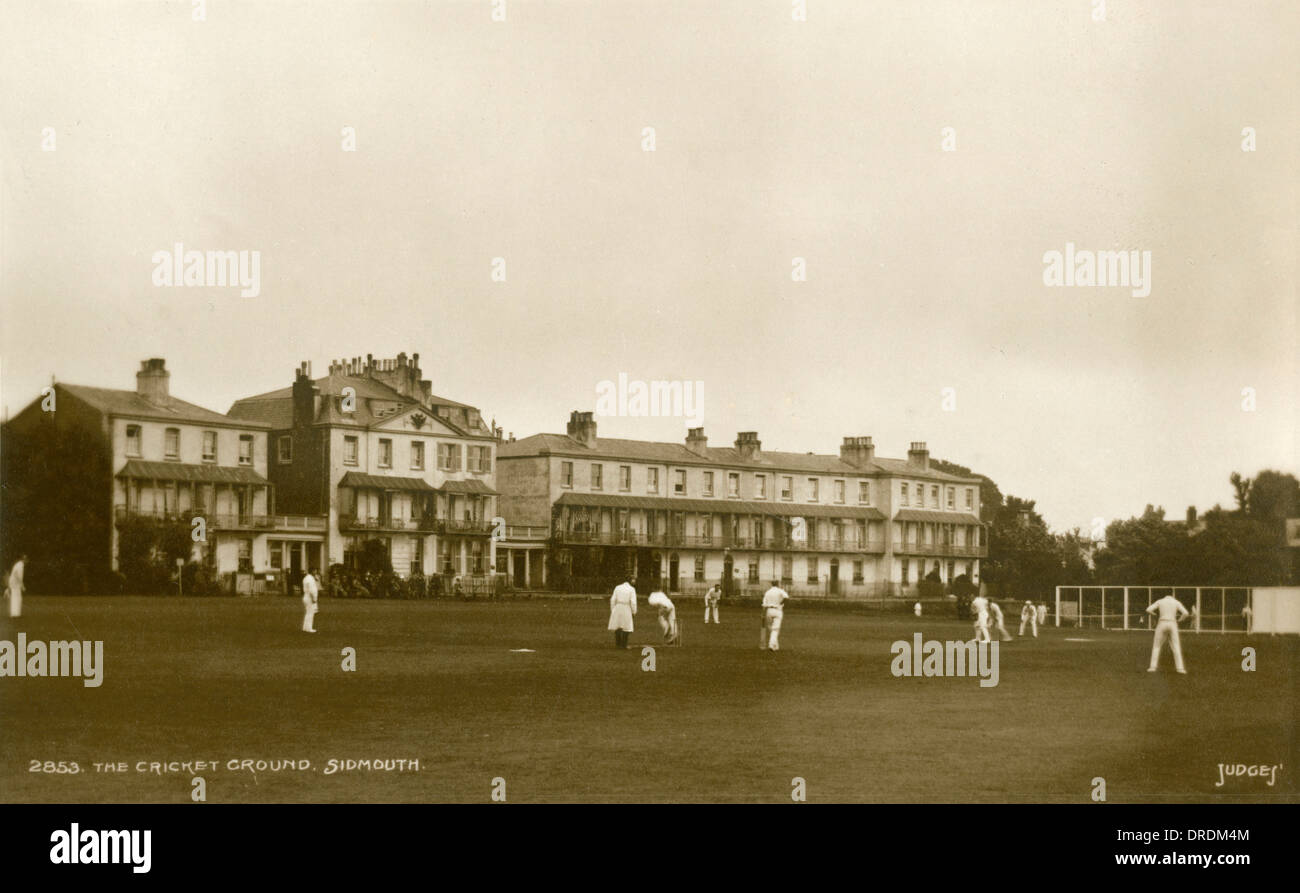 Il Cricket Ground, Sidmouth Foto Stock