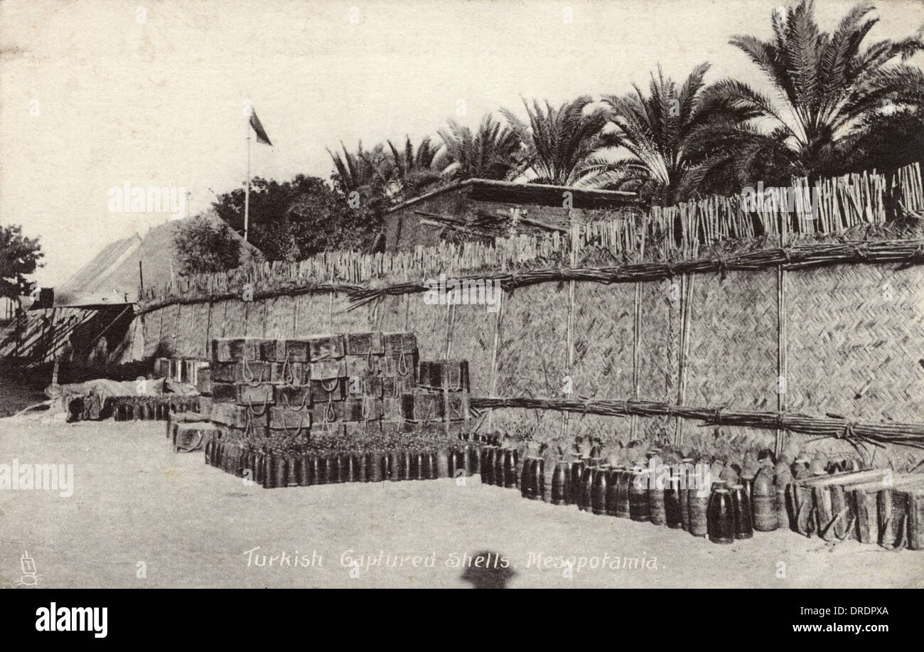 Catturate turco ottomana conchiglie, Bagdad in Iraq Foto Stock
