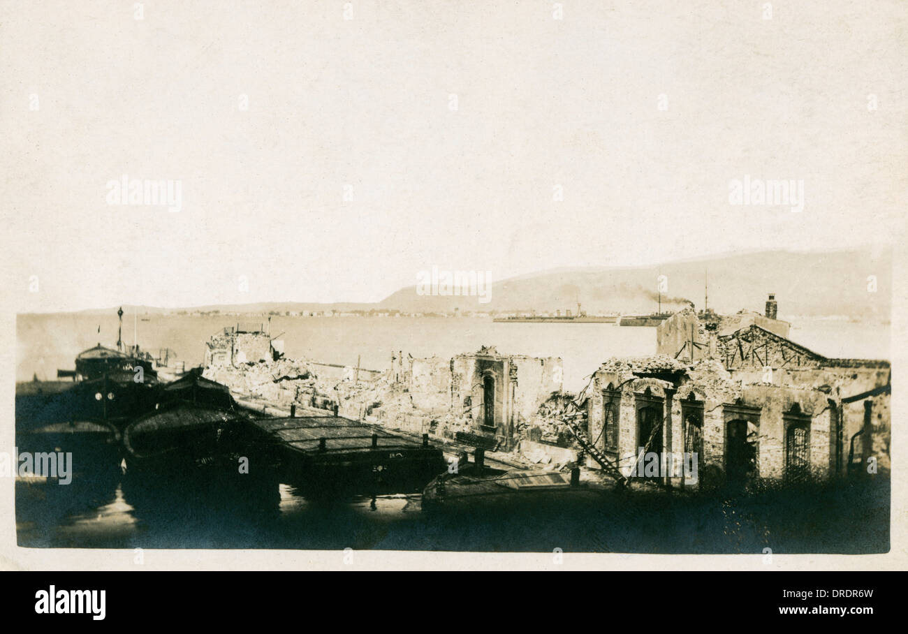 Izmir, Turchia - Risultati del bombardamento in 1915 (1/9) Foto Stock