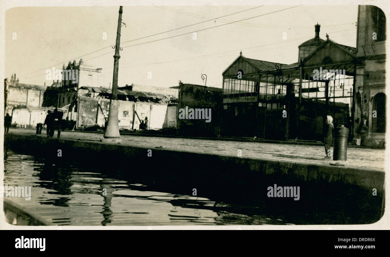 Izmir, Turchia - Risultati del bombardamento in 1915 (2/9) Foto Stock