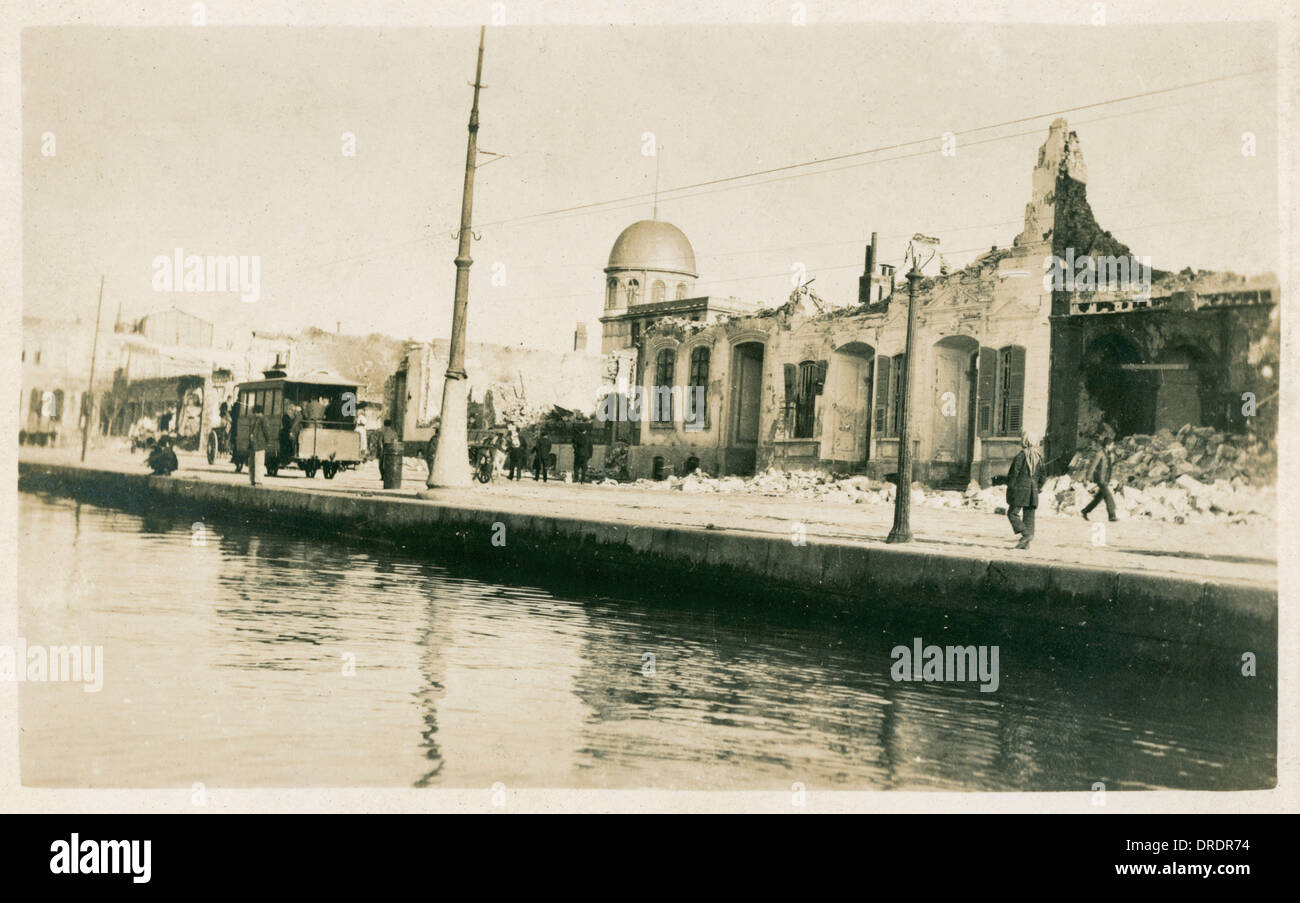 Izmir, Turchia - Risultati del bombardamento in 1915 (5/9) Foto Stock