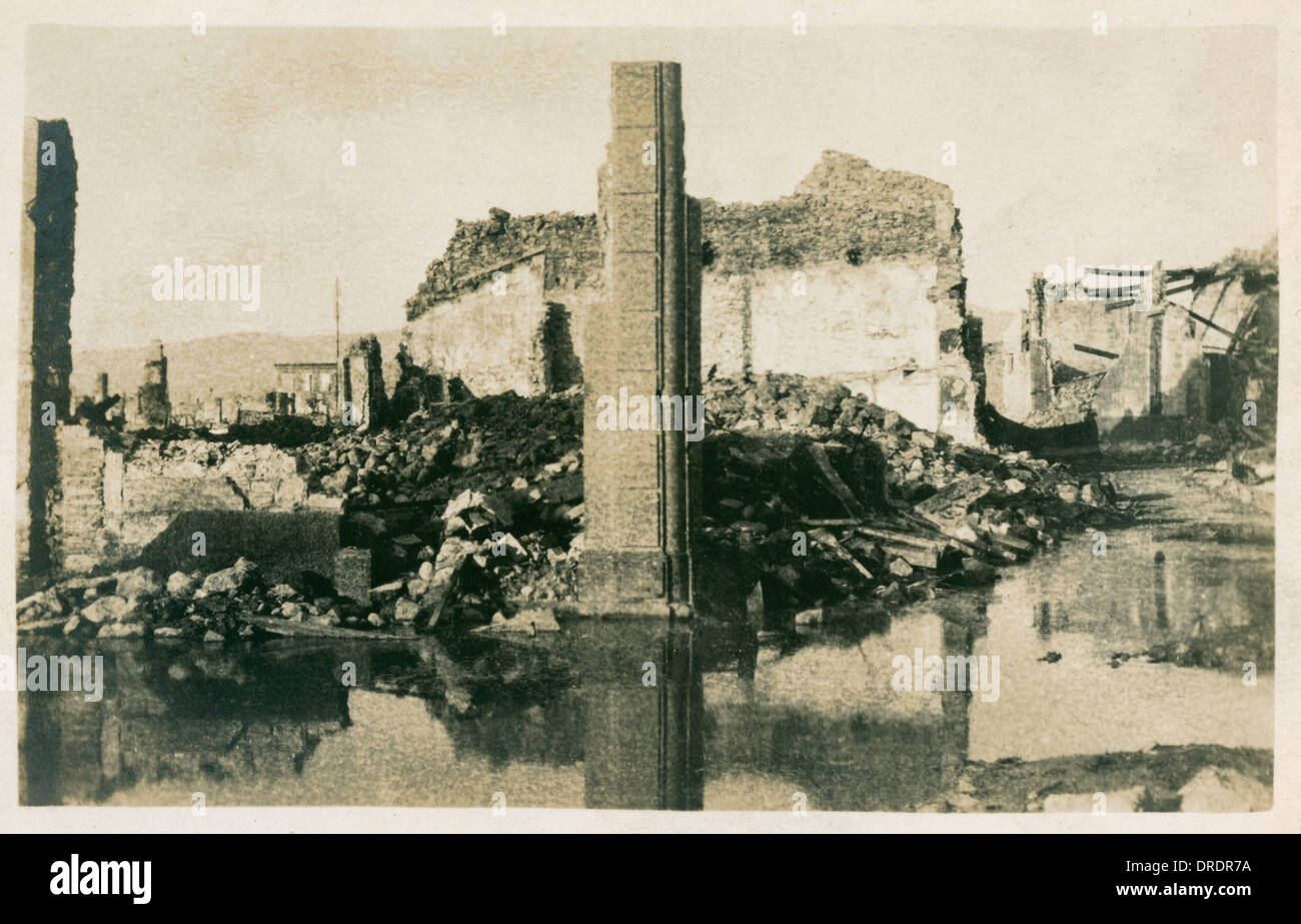 Izmir, Turchia - Risultati del bombardamento in 1915 (9/9) Foto Stock
