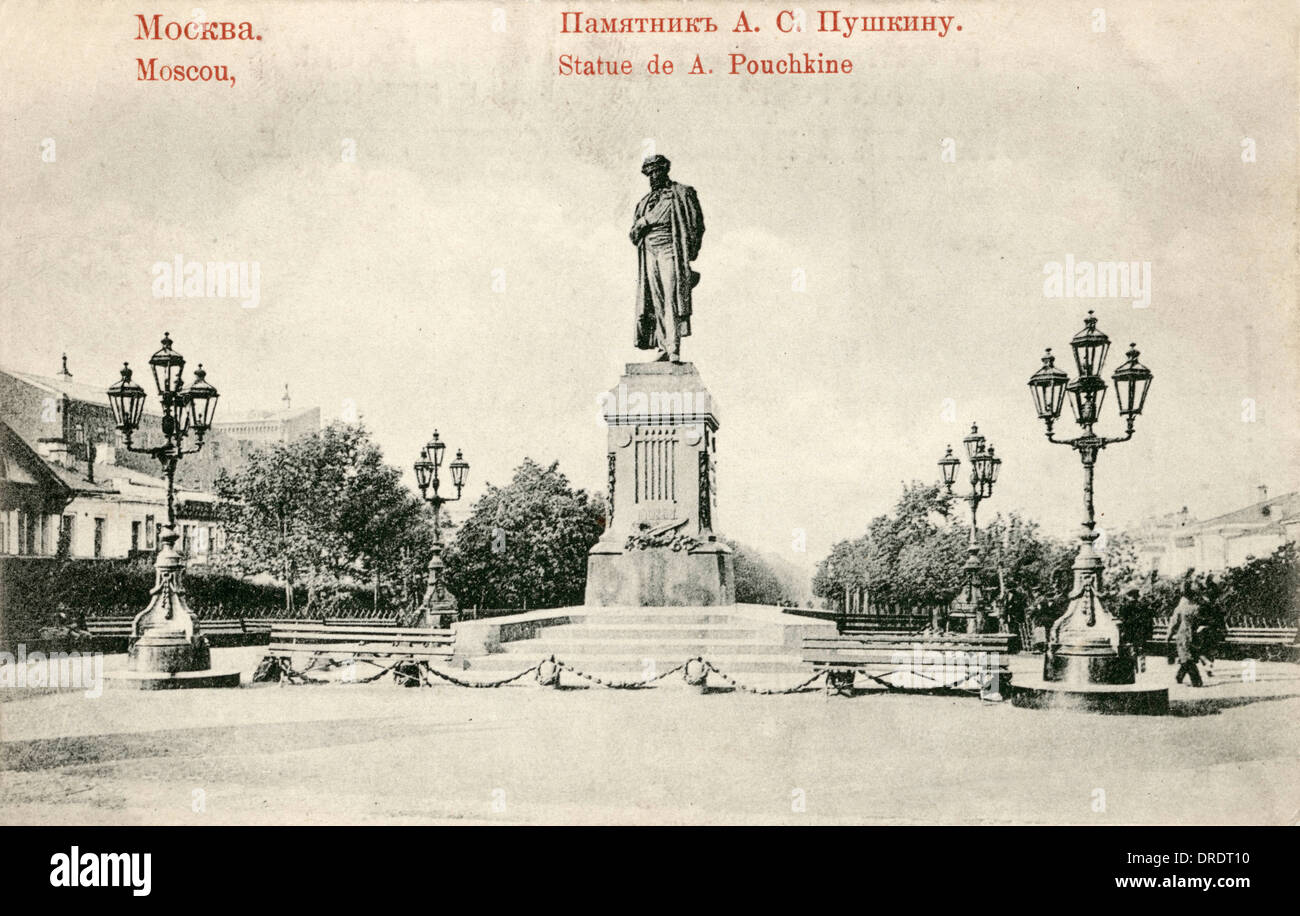 Monumento di Puskin di Mosca, Russia Foto Stock