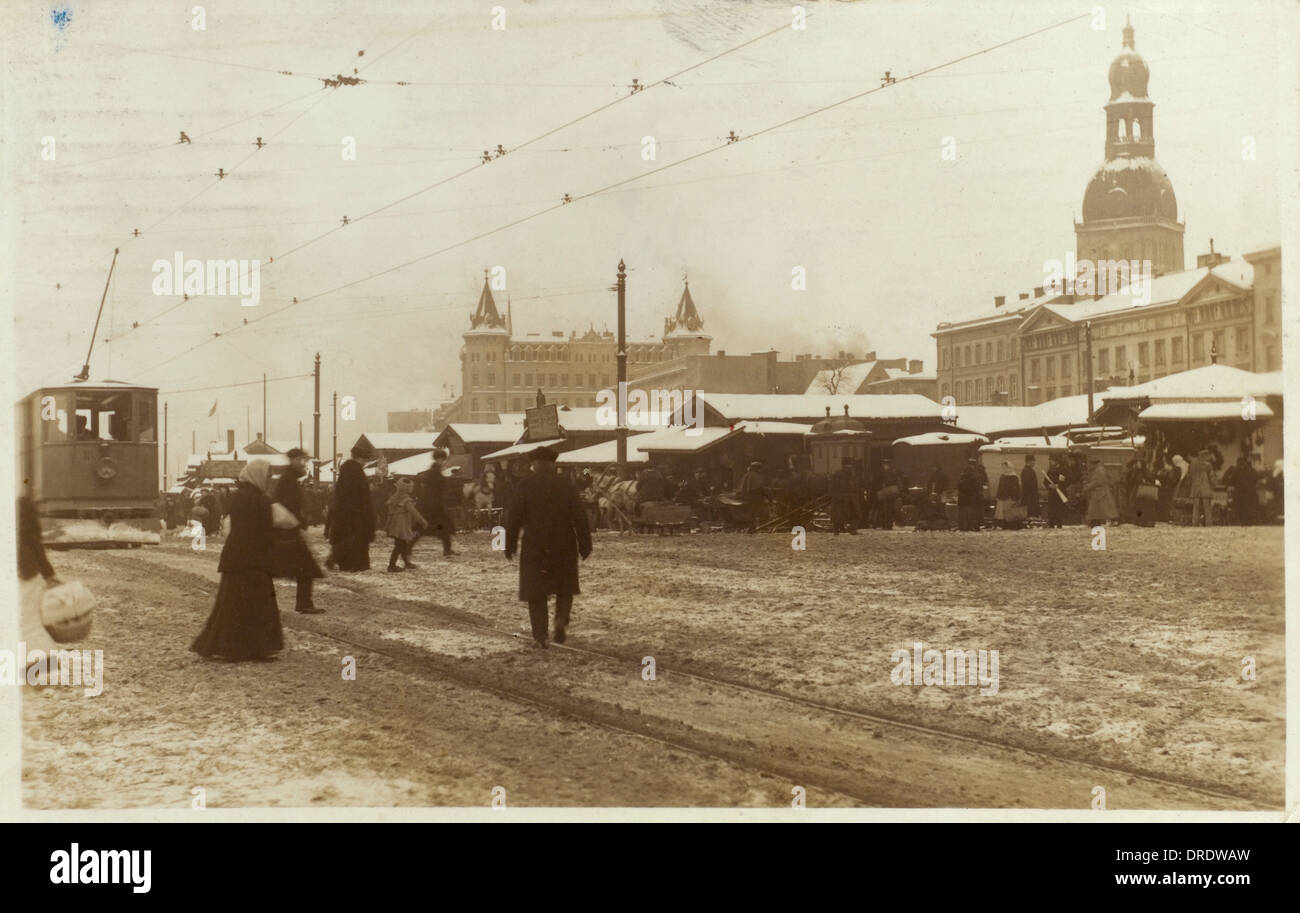 Riga, Lativia - inverno Foto Stock