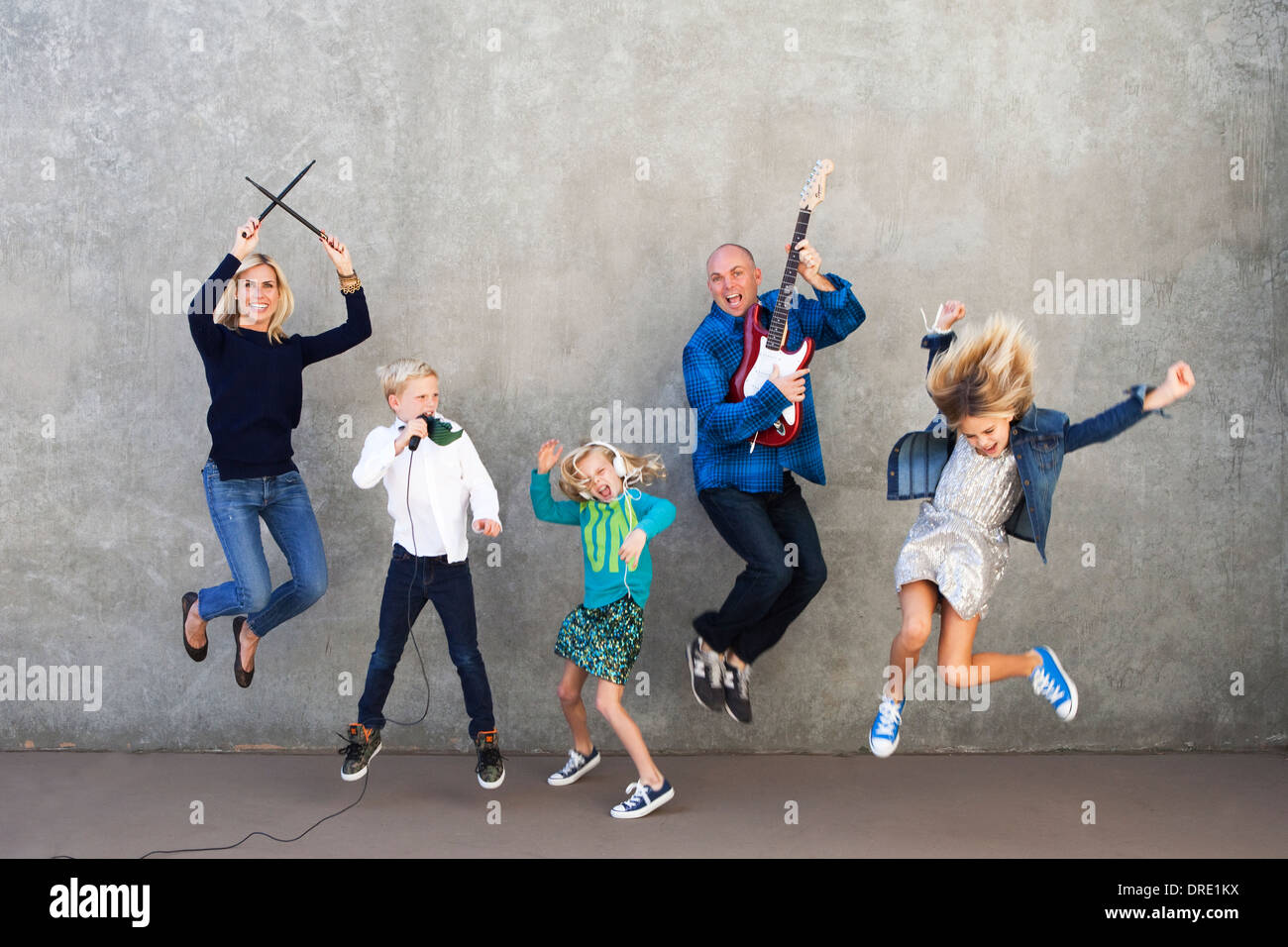 Famiglia rock Foto Stock