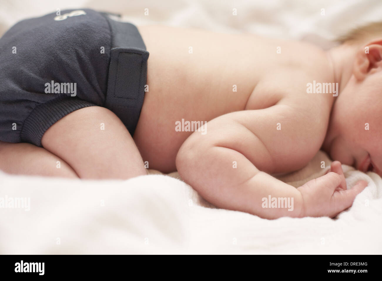 Baby in stoffa pannolino Foto Stock