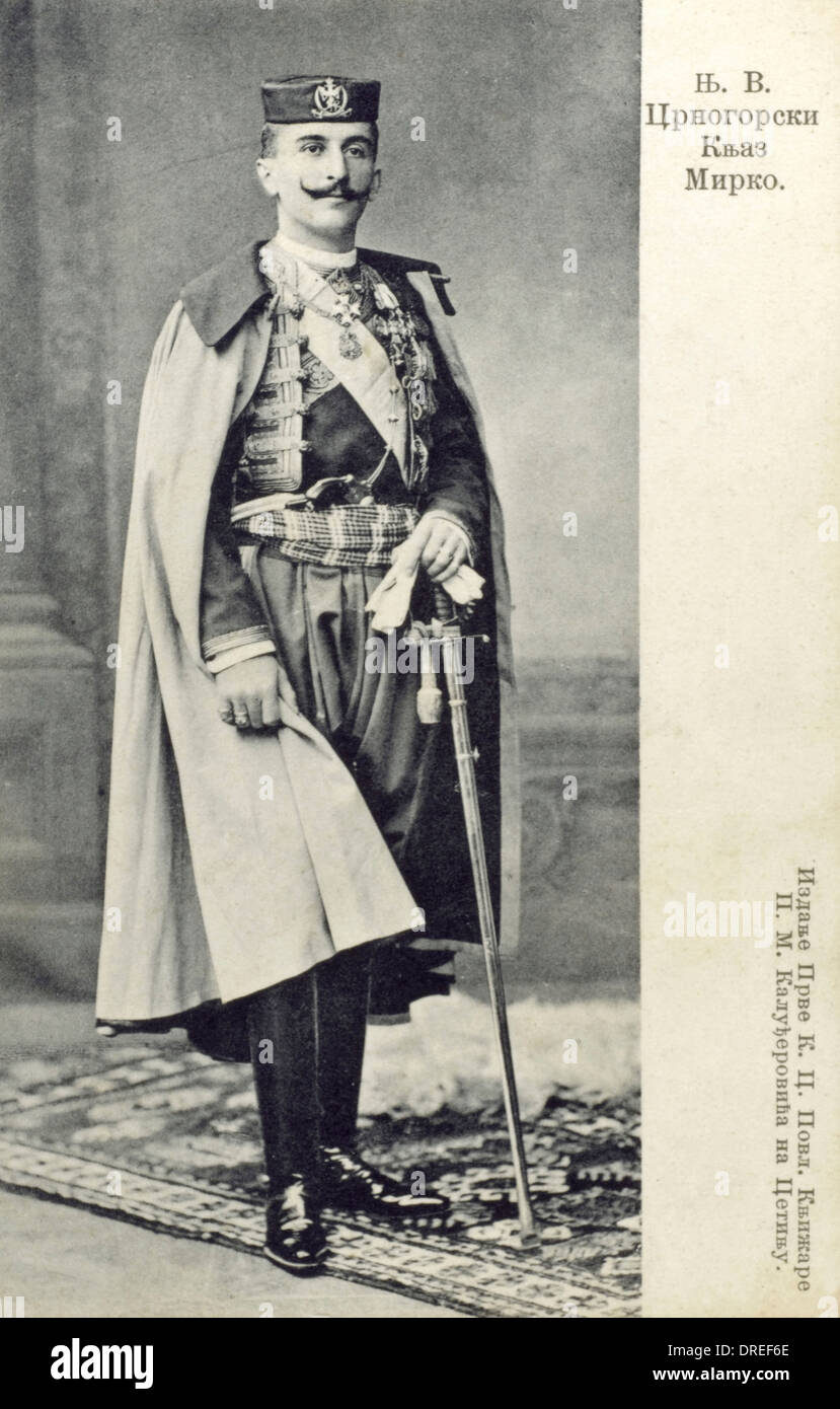 Il principe Mirko Dimitri Petrovic-Njegos del Montenegro Foto Stock