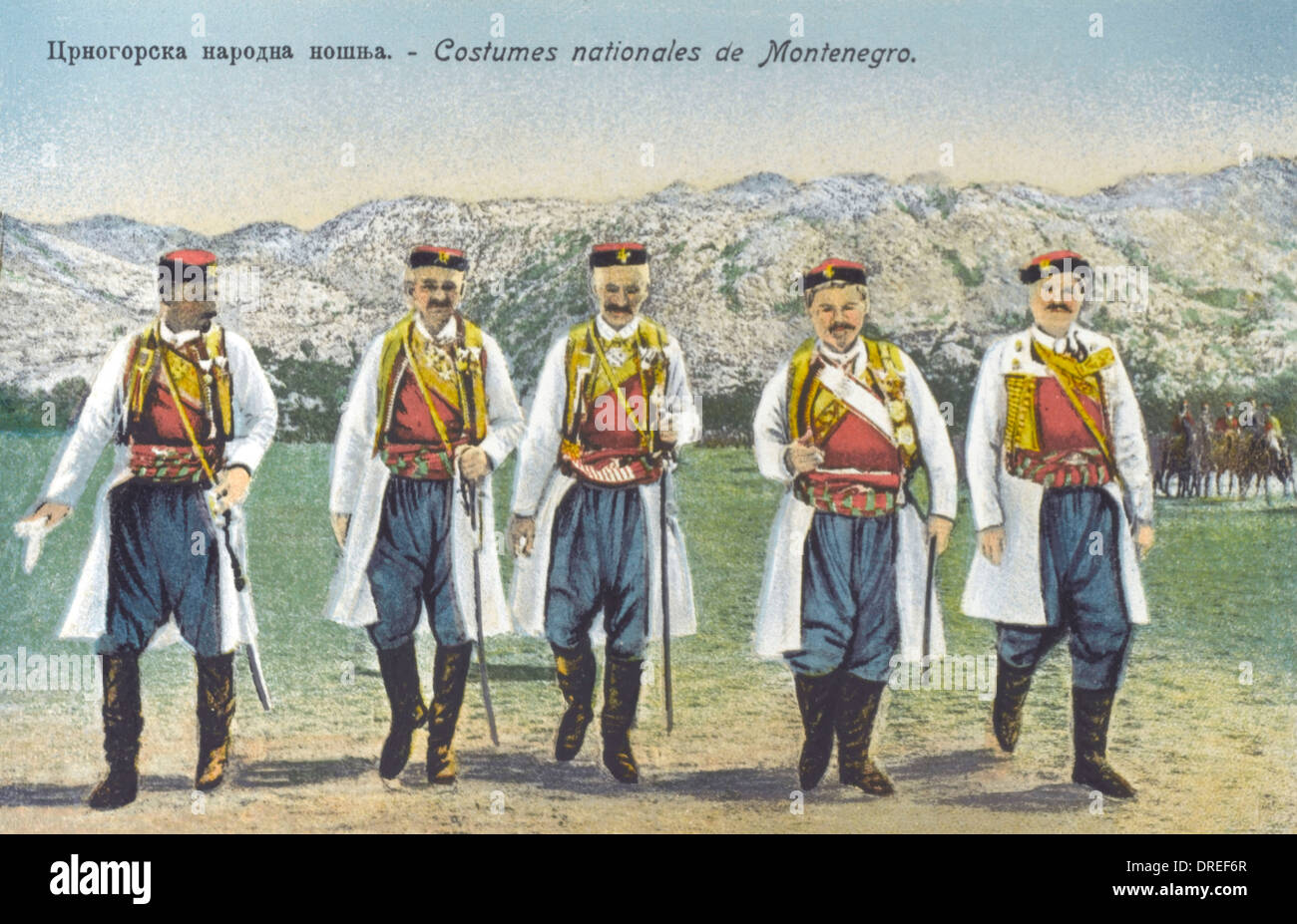 Il costume nazionale del Montenegro Foto Stock