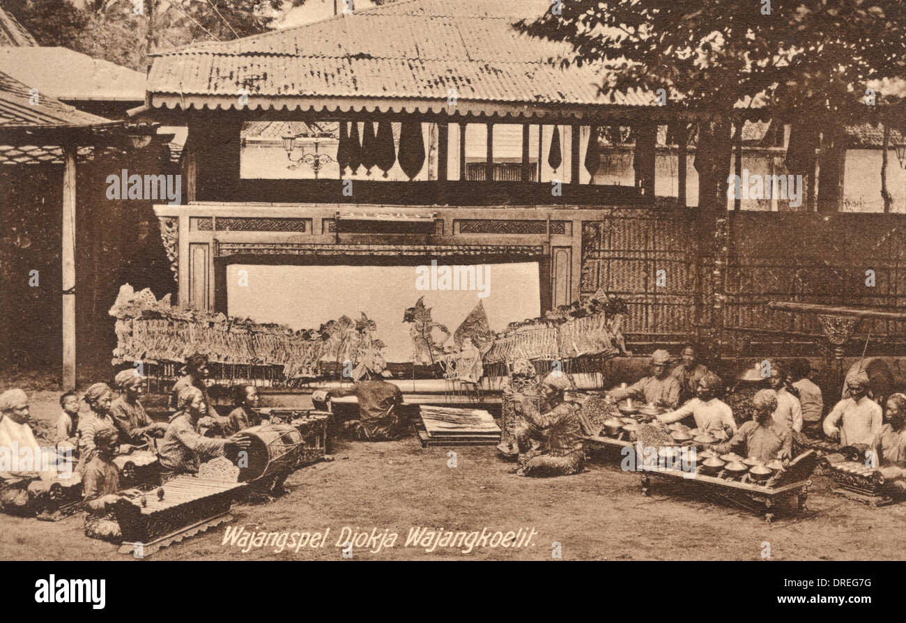 Garoet, Indonesia - Teatro di burattini e di Gamelan Foto Stock