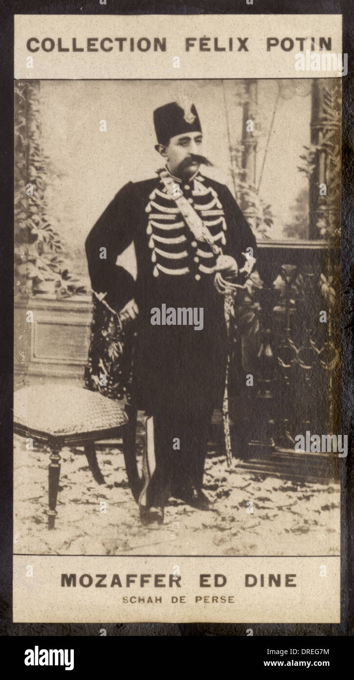 Mozaffar ad-Din Qajar Scià di Persia Foto Stock