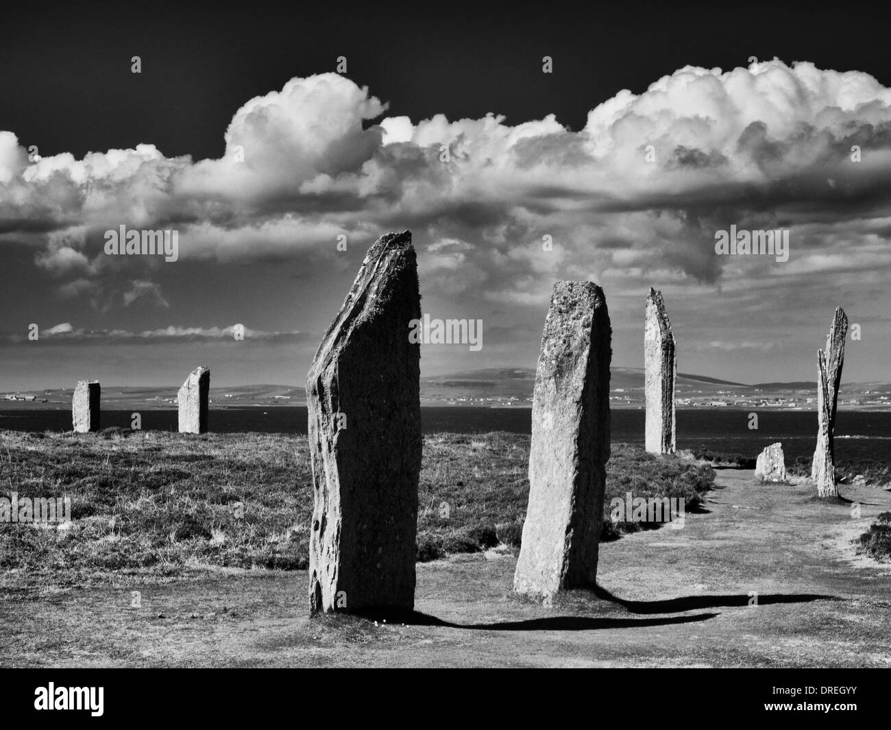 L'anello di Brodgar, Orkney Islands, Scozia Foto Stock