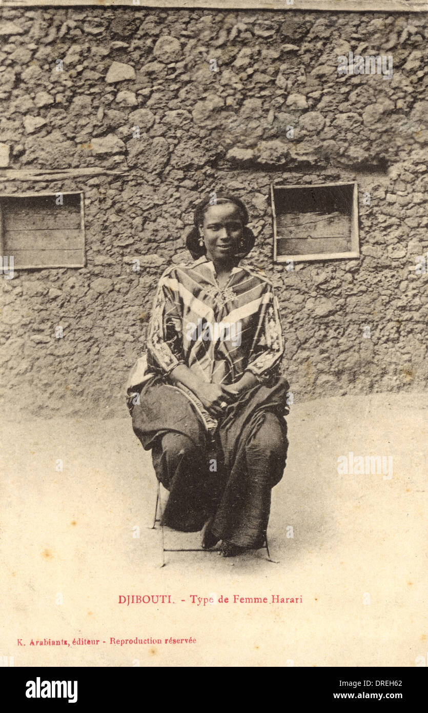 Harari donna da Gibuti Foto Stock