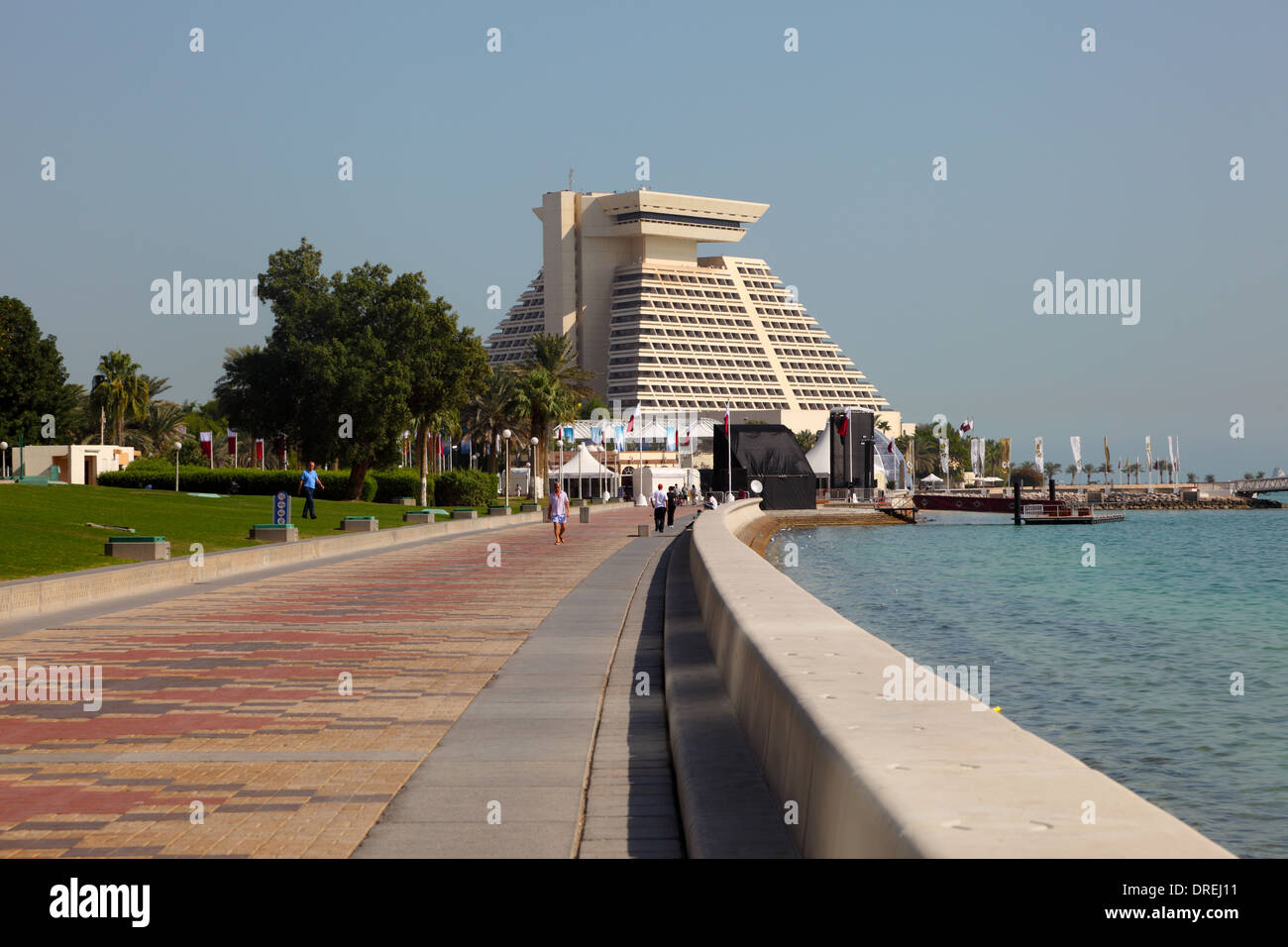 Hotel Sheraton sulla corniche a Doha, in Qatar, Medio Oriente Foto Stock