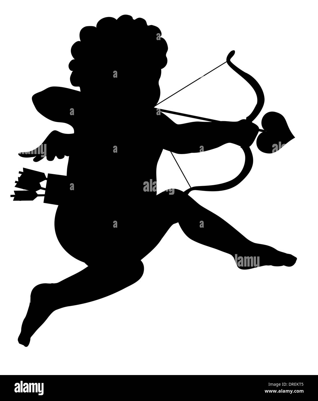 Cupido silhouette Foto Stock